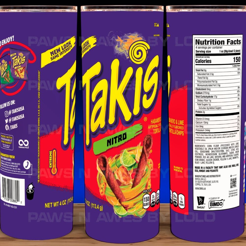 Takis Nitro Chips Cup Mug Tumbler 20oz